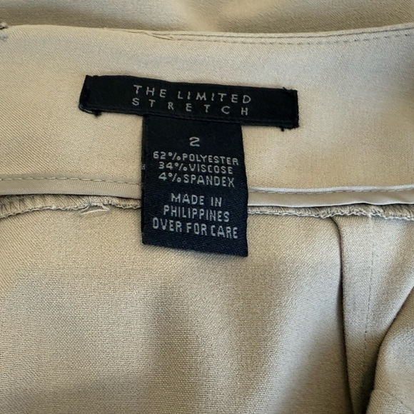 The Limited Tan A-Line Mini Skirt with Slit - Picture 2 of 5